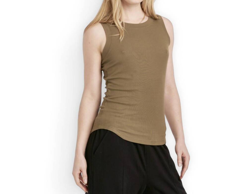 NEW C'EST MOI CLOTHING CO bare necessities tank in light olive